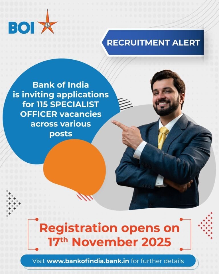Bank of India Recruitment 2025: स्केल-II, III और IV ऑफिसर्स की बड़ी भर्ती – आवेदन शुरू